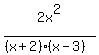 2x%5E2%2F%28%28x%2B2%29%28x-3%29%29