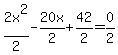 2x%5E2%2F2-20x%2F2%2B42%2F2=0%2F2