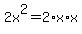 2x%5E2=2%2Ax%2Ax