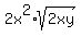 2x%5E2+%2A+sqrt%282xy%29