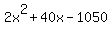 2x%5E2+%2B+40x+-+1050