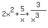 2x%5E2+%2B+5%2Fx+%2B+3%2F%28x%5E3%29+
