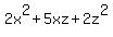 2x%5E2+%2B+5xz+%2B+2z%5E2