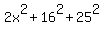 2x%5E2++%2B+16%5E2+%2B+25%5E2
