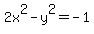 2x%5E2+-+y%5E2+=+-1