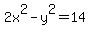 2x%5E2+-+y%5E2+=+14
