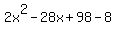 2x%5E2+-28x%2B98-8