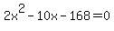 2x%5E2-10x-168=0