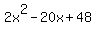 2x%5E2-20x%2B48