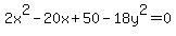 2x%5E2-20x%2B50-18y%5E2=0
