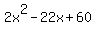2x%5E2-22x%2B60