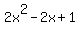 2x%5E2-2x%2B1