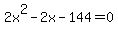 2x%5E2-2x-144=0