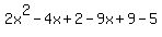 2x%5E2-4x%2B2-9x%2B9-5