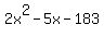 2x%5E2-5x-183