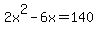 2x%5E2-6x=140