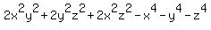 2x%5E2y%5E2%2B2y%5E2z%5E2%2B2x%5E2z%5E2-x%5E4-y%5E4-z%5E4