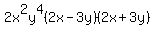 2x%5E2y%5E4%282x-3y%29%282x%2B3y%29