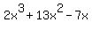 2x%5E3%2B13x%5E2-7x