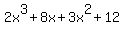 2x%5E3%2B8x%2B3x%5E2%2B12