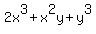 2x%5E3%2Bx%5E2y%2By%5E3