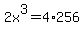 2x%5E3=4%2A256