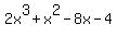 2x%5E3+%2B+x%5E2+-+8x+-+4