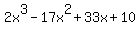 2x%5E3+-+17x%5E2+%2B+33x+%2B+10