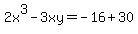 2x%5E3-3xy=-16%2B30