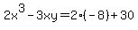 2x%5E3-3xy=2%28-8%29%2B30
