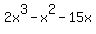 2x%5E3-x%5E2-15x