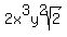 2x%5E3y%5E2sqrt%282%29