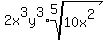 2x%5E3y%5E3%2Aroot%285%2C10x%5E2%29