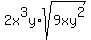 2x%5E3y+%2A+sqrt%289xy%5E2%29