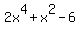 2x%5E4%2Bx%5E2-6