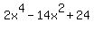 2x%5E4-14x%5E2%2B24