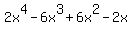2x%5E4-6x%5E3%2B6x%5E2-2x