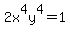 2x%5E4y%5E4=1