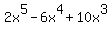 2x%5E5+-+6x%5E4+%2B10x%5E3