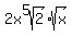 2x%5E5sqrt%282%29%2Asqrt%28x%29