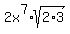 2x%5E7%2Asqrt%282%2A3%29