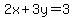 2x+%2B+3y++=++3+