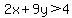 2x+%2B+9y++%3E+4