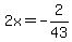 2x+=+-2%2F43