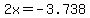 2x+=+-3.738