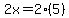 2x+=+2%285%29