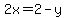 2x+=+2-y