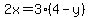 2x+=+3%284+-+y%29