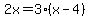 2x+=+3%28x-4%29