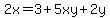 2x+=+3%2B5xy%2B2y